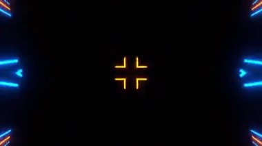 Renkli simetriyle gezgin kaleydoskop hareketi