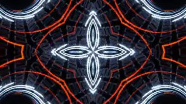 Renkli simetriyle gezgin kaleydoskop hareketi