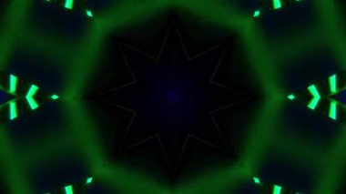 Renkli simetriyle gezgin kaleydoskop hareketi