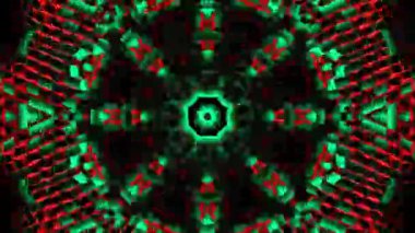 Renkli simetriyle gezgin kaleydoskop hareketi