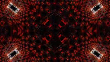 Renkli simetriyle gezgin kaleydoskop hareketi