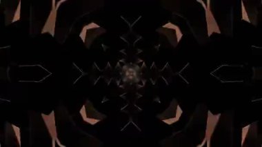 Renkli simetriyle gezgin kaleydoskop hareketi