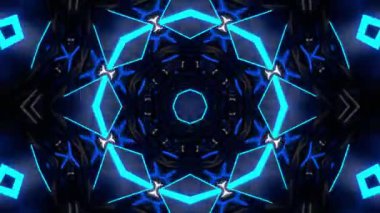 Renkli simetriyle gezgin kaleydoskop hareketi