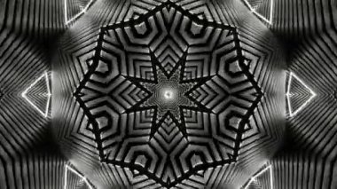 Renkli simetriyle gezgin kaleydoskop hareketi