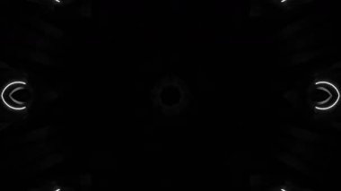 Renkli simetriyle gezgin kaleydoskop hareketi