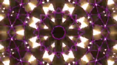 Renkli simetriyle gezgin kaleydoskop hareketi