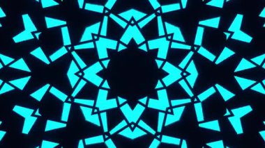 Renkli simetriyle gezgin kaleydoskop hareketi