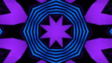 Renkli simetriyle gezgin kaleydoskop hareketi