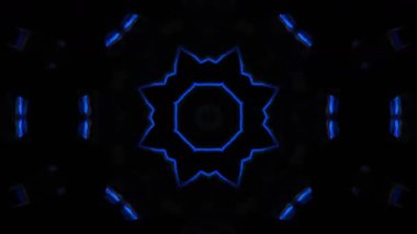 Renkli simetriyle gezgin kaleydoskop hareketi