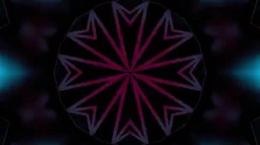 Renkli simetriyle gezgin kaleydoskop hareketi