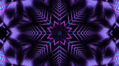 Renkli simetriyle gezgin kaleydoskop hareketi