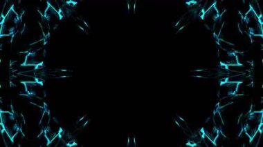 Renkli simetriyle gezgin kaleydoskop hareketi