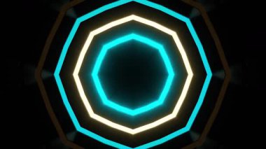 Renkli simetriyle gezgin kaleydoskop hareketi