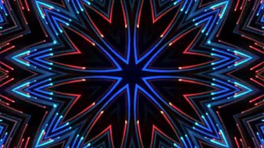 Renkli simetriyle gezgin kaleydoskop hareketi