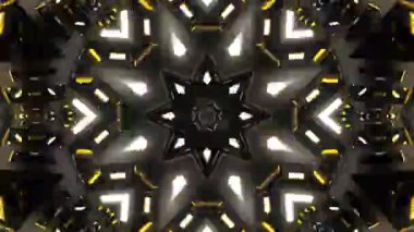 Renkli simetriyle gezgin kaleydoskop hareketi