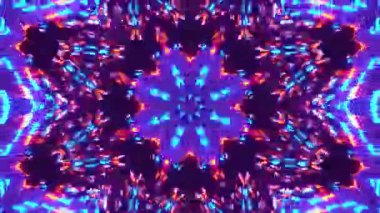 Renkli simetriyle gezgin kaleydoskop hareketi