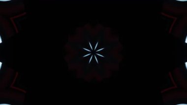 Renkli simetriyle gezgin kaleydoskop hareketi