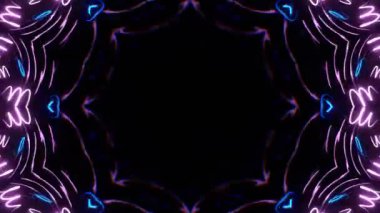 Renkli simetriyle gezgin kaleydoskop hareketi