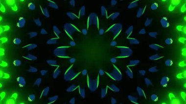 Renkli simetriyle gezgin kaleydoskop hareketi