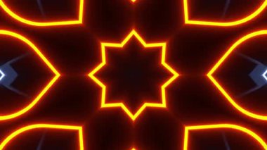 Renkli simetriyle gezgin kaleydoskop hareketi