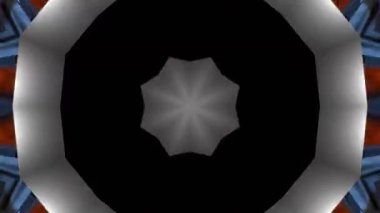 Renkli simetriyle gezgin kaleydoskop hareketi