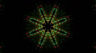 Renkli simetriyle gezgin kaleydoskop hareketi