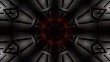 Renkli simetriyle gezgin kaleydoskop hareketi