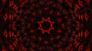 Renkli simetriyle gezgin kaleydoskop hareketi