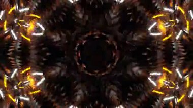 Renkli simetriyle gezgin kaleydoskop hareketi