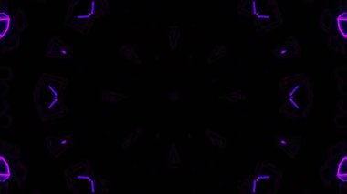 Renkli simetriyle gezgin kaleydoskop hareketi