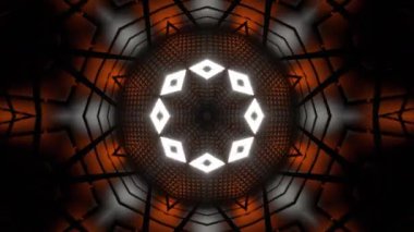 Renkli simetriyle gezgin kaleydoskop hareketi