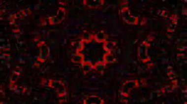 Renkli simetriyle gezgin kaleydoskop hareketi