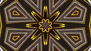 Renkli simetriyle gezgin kaleydoskop hareketi