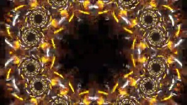 Renkli simetriyle gezgin kaleydoskop hareketi