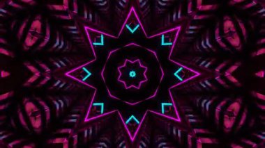 Renkli simetriyle gezgin kaleydoskop hareketi