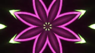 Renkli simetriyle gezgin kaleydoskop hareketi