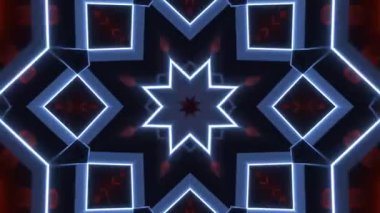 Renkli simetriyle gezgin kaleydoskop hareketi