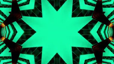 Renkli simetriyle gezgin kaleydoskop hareketi