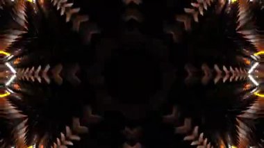 Renkli simetriyle gezgin kaleydoskop hareketi