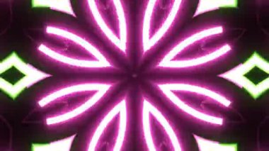 Renkli simetriyle gezgin kaleydoskop hareketi