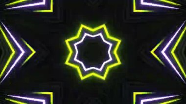 Renkli simetriyle gezgin kaleydoskop hareketi