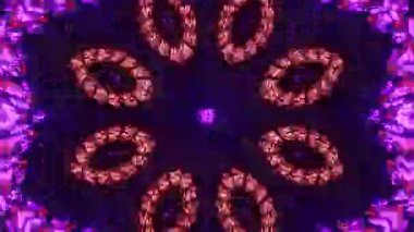 Renkli simetriyle gezgin kaleydoskop hareketi