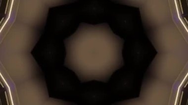 Renkli simetriyle gezgin kaleydoskop hareketi