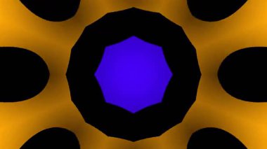 Renkli simetriyle gezgin kaleydoskop hareketi