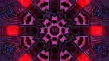 Renkli simetriyle gezgin kaleydoskop hareketi