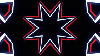 Renkli simetriyle gezgin kaleydoskop hareketi