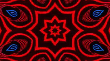 Renkli simetriyle gezgin kaleydoskop hareketi