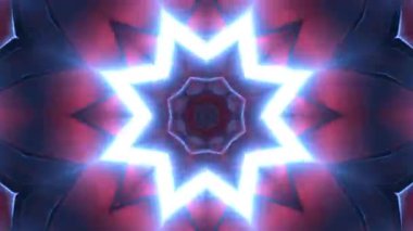 Renkli simetriyle gezgin kaleydoskop hareketi