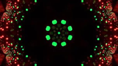 Renkli simetriyle gezgin kaleydoskop hareketi