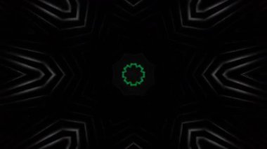 Renkli simetriyle gezgin kaleydoskop hareketi